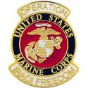 Operation Iraqi Freedom Marine CORPS Pin 