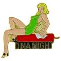 Dina Might Nose Art Pin