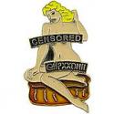 Censored Nose Art Pin