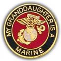 My Granddaughter Is A Marine Pin