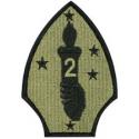 US Marine 2nd Division Olive Drab Patch