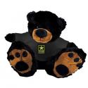Army Star Embroidered Big Paws Black Bear