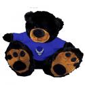 Air Force Embroidered Big Paws Black Bear