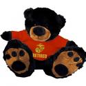 Marine EGA RETIRED Embroidered Red Shirt Big Paws Black Bear