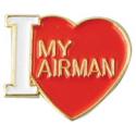 Air Force I Heart My Airman Lapel Pin 