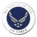 My Son is in the Air Force with Wing Lapel Pin 