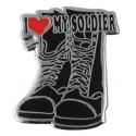 Army I Heart my Soldier Combat Boot Design Lapel Pin 