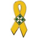 Army 4th Infantry Division Yellow Ribbon Lapel Pin 