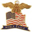Noble Eagle with Banner Lapel Pin 