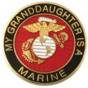 My Granddaughter is a Marine EGA Round Lapel Pin 