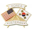 USA Korea Crossed Flag Lapel Pin 