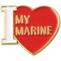 I Heart My Marine Lapel Pin 