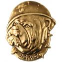 Marine Helmet Face Bulldog Lapel Pin 