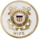 US Coast Guard Wife Round Pin 