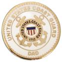 Coast Guard Dad Round Pin 