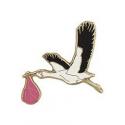 Nurse Pink Stork Pin