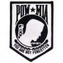 POW MIA Patch Black on White