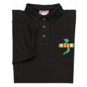 Vietnam Veteran Ribbon with Map Direct Embroidered Black Polo Shirt