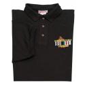 Desert Storm Ribbon with Map Direct Embroidered Black Polo Shirt