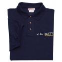 US Navy Retired Direct Embroidered Navy Polo Shirt