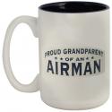 Proud Grandparent of an Airman with Air Force Symbol on opposite side on 13 oz B
