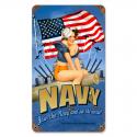Navy Pinup Metal Sign 