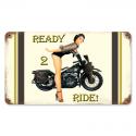 Ready 2 Ride Metal Sign 