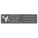 Rules For Making A Smooth Landing satin metal sign 20 inch by 5 inch.