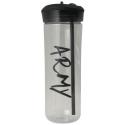 ARMY CLEAR/BLACK 25OZ WATER BOTTLE WITH STRAW