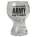 Retired United States Army Imprint on Clear Pilsner Shot Glass