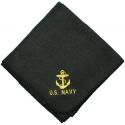 US Navy with Anchor Logo Direct Embroidered Charcoal Stadium Blanket