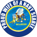 Proud Wife of a Seabee Decal