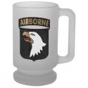 Army 101st Airborne 17 oz Gold Foiled and Frosted Stein