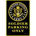 Army Parking Only.  ALUMINUM Sign
