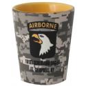 101ST SCREAMING EAGLES FT. CAMPBELL, KY 2OZ TWO- TONE SHOT GLASS