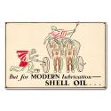 18 X 12 SATIN METAL SIGN - But Modern Lubrication Shell Oil