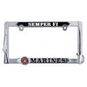 UNITED STATES MARINES SEMPER FI 3D GRAPHIC METAL LICENSE PLATE FRAME