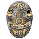 Los Angeles (Lieutenant) Department Officer's Badge all Metal Sign with your bad