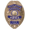Bakersfield Police (Officer) Department Officer's Badge all Metal Sign with your