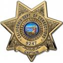 SCalifornia Department of Corrections (Captain) Badge all Metal Sign with your B