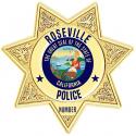 Roseville, California Police (Officer) Department Officer's Badge all Metal Sign