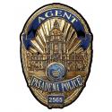 Pasadena Police Department (Agent) Badge all Metal Sign with your badge number o
