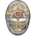 Los Angeles Country District Attorney Investigator (Deputy Chief) Metal Sign Bad