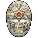 Los Angeles County District Attorney Investigator (Investigator) Metal Sign Bad