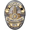 Los Angeles (Captain) Department Officer's Badge all Metal Sign with your badge 