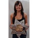 Santa Rosa California Police Department Badge all Metal Sign with your Badge Num