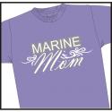 Marine Mom Cursive Scroll Imprinted Shirt