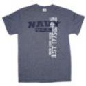 U.S. Navy Vintage Wash Silk Screen on Grey T-Shirt
