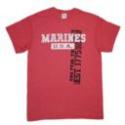 U.S. Marines Vintage Wash Silk Screen on Grey T-Shirt