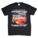 Thank-A-Vet Design Silk Screen on Black T-Shirt